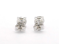 Gouden solitair oorbellen met 2.00 carat champagne diamant - afbeelding 10 van  12