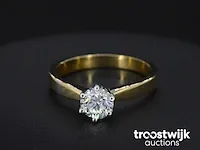 Gouden solitair ring met briljant geslepen diamant van 0.71 carat - afbeelding 4 van  7