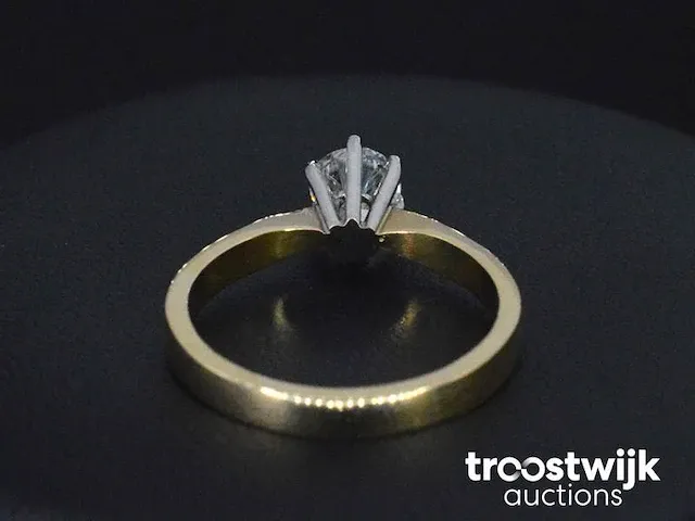 Gouden solitair ring met briljant geslepen diamant van 0.71 carat - afbeelding 5 van  7