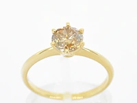 Gouden solitair ring met diamant 1.01 carat - afbeelding 1 van  10