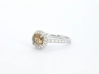 Gouden solitair ring met diamanten - afbeelding 8 van  9