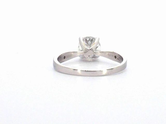 Gouden solitair ring met een 1.00 carat natuurlijke diamant en briljant geslepen diamanten - afbeelding 6 van  9