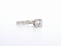 Gouden solitair ring met een 1.00 carat natuurlijke diamant en briljant geslepen diamanten - afbeelding 9 van  9