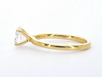Gouden solitair ring met een 1.00 carat ovaal geslepen diamant - afbeelding 5 van  10