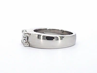 Gouden solitair ring met een grote diamant van 1.20 carat en kleine diamanten - afbeelding 4 van  8