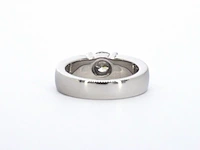 Gouden solitair ring met een grote diamant van 1.20 carat en kleine diamanten - afbeelding 7 van  8