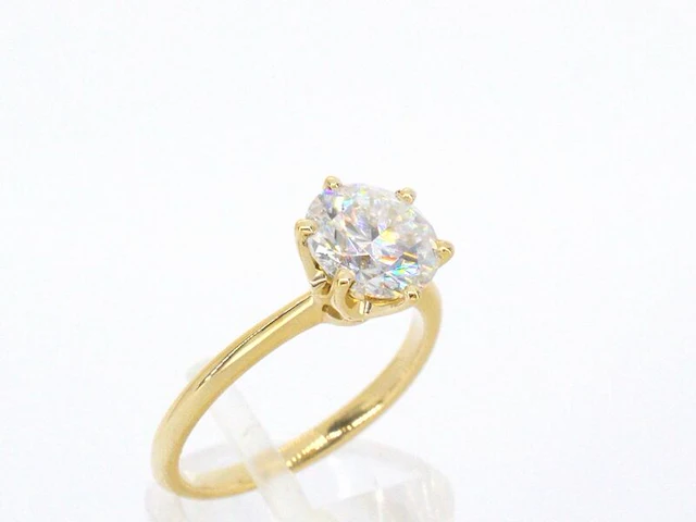 Gouden solitair ring met een grote diamant van 2.50 carat - afbeelding 5 van  10