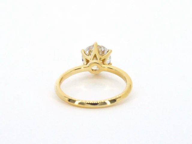 Gouden solitair ring met een grote diamant van 2.50 carat - afbeelding 7 van  10
