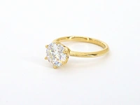 Gouden solitair ring met een grote diamant van 2.50 carat - afbeelding 8 van  10