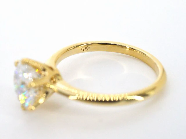 Gouden solitair ring met een grote diamant van 2.50 carat - afbeelding 9 van  10