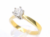 Gouden solitair ring met hrd certificaat - afbeelding 5 van  11