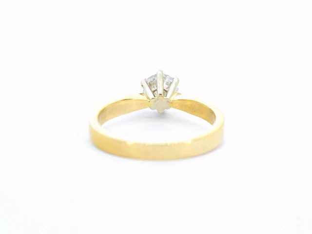 Gouden solitair ring met hrd certificaat - afbeelding 9 van  11