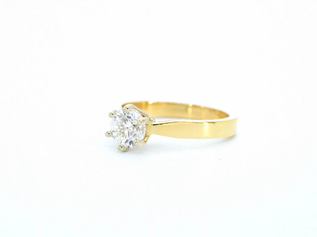Gouden solitair ring met hrd certificaat - afbeelding 10 van  11