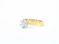 Gouden solitair ring met hrd certificaat - afbeelding 10 van  11