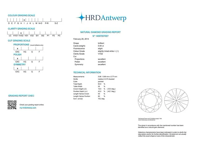 Gouden solitair ring met hrd certificaat - afbeelding 11 van  11