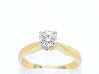 Gouden solitair ring - afbeelding 1 van  11