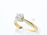 Gouden solitair ring - afbeelding 5 van  11