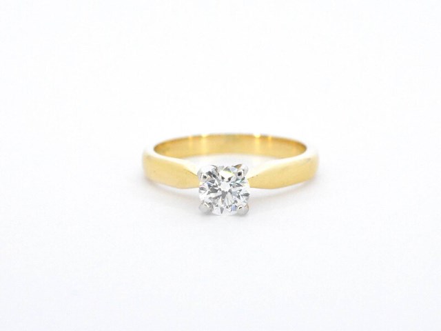 Gouden solitair ring - afbeelding 8 van  11