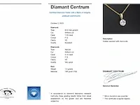 Gouden solitaire hanger met een diamant van 1.50 carat - afbeelding 3 van  6