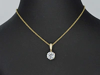 Gouden solitaire hanger met een diamant van 2.00 carat - afbeelding 2 van  7