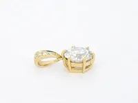 Gouden solitaire hanger met een diamant van 2.00 carat - afbeelding 5 van  6