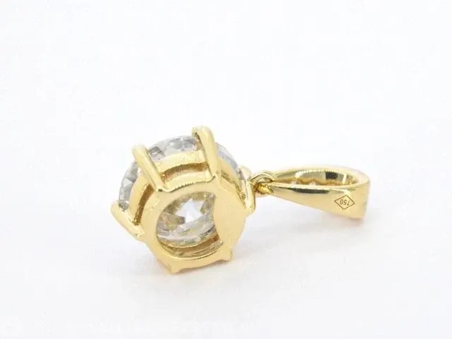 Gouden solitaire hanger met een diamant van 2.00 carat - afbeelding 6 van  6