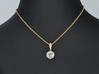 Gouden solitaire hanger met een diamant van 2.00 carat - afbeelding 2 van  7