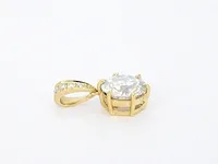 Gouden solitaire hanger met een diamant van 2.00 carat - afbeelding 5 van  7