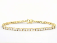 Gouden tennis armband met 6.50 carat diamanten - afbeelding 1 van  9