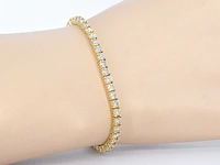 Gouden tennis armband met 6.50 carat diamanten - afbeelding 2 van  9
