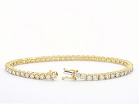 Gouden tennis armband met 6.50 carat diamanten - afbeelding 4 van  9
