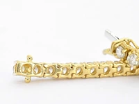 Gouden tennis armband met 6.50 carat diamanten - afbeelding 6 van  9