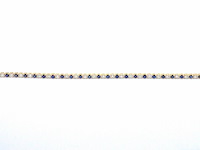 Gouden tennis armband met diamanten en saffieren - afbeelding 7 van  10