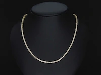 Gouden tennis collier met diamant 5.57 carat - afbeelding 2 van  8