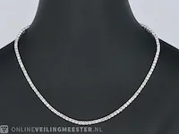 Gouden tennis collier met diamant 5.60 carat