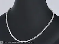 Gouden tennis collier met diamant 5.60 carat - afbeelding 5 van  9
