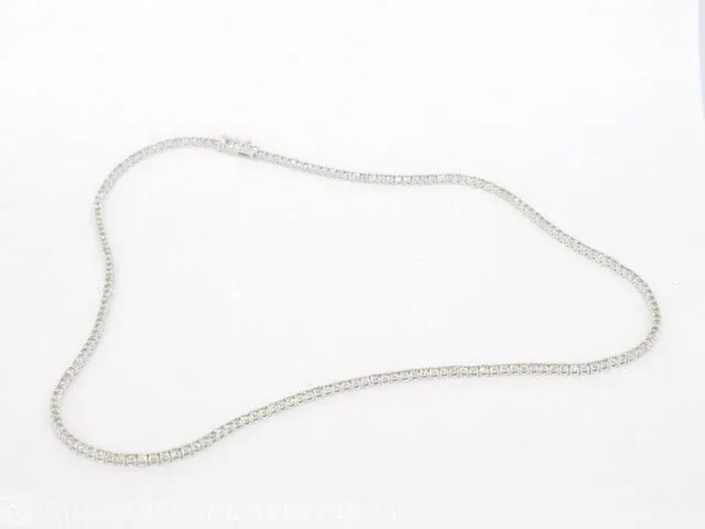 Gouden tennis collier met diamant 5.60 carat - afbeelding 8 van  9