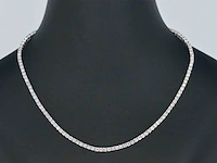 Gouden tennis collier met diamant 5.60 carat