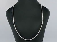 Gouden tennis collier met diamant 5.60 carat - afbeelding 2 van  9