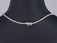 Gouden tennis collier met diamant 5.60 carat - afbeelding 5 van  9
