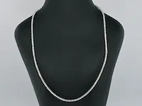 Gouden tennis collier met diamant 5.60 carat - afbeelding 2 van  8