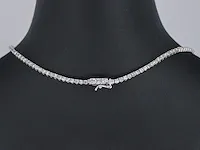 Gouden tennis collier met diamant 5.60 carat - afbeelding 5 van  8