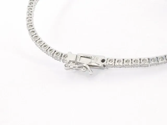 Gouden tennis collier met diamant 5.60 carat - afbeelding 7 van  8
