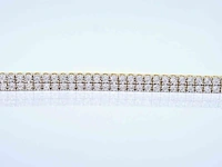 Gouden tennisarmband met 2 rijen diamanten 1.50 carat - afbeelding 3 van  8