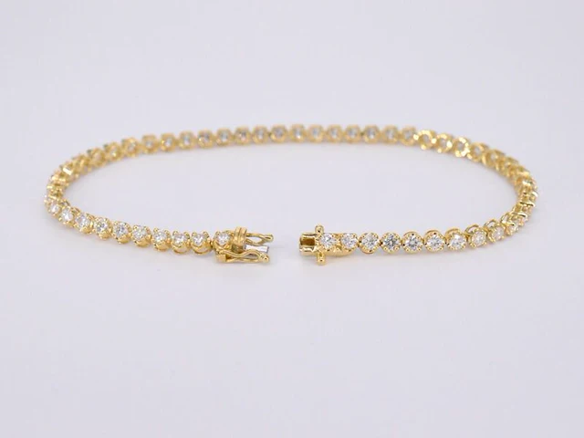 Gouden tennisarmband met 3.00 carat diamanten - afbeelding 4 van  8