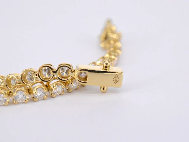 Gouden tennisarmband met 3.00 carat diamanten - afbeelding 6 van  8