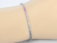 Gouden tennisarmband met 3.00 carat saffieren - afbeelding 2 van  10