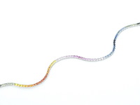 Gouden tennisarmband met 3.00 carat saffieren - afbeelding 8 van  10