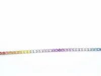 Gouden tennisarmband met 3.60 carat saffieren - afbeelding 6 van  9
