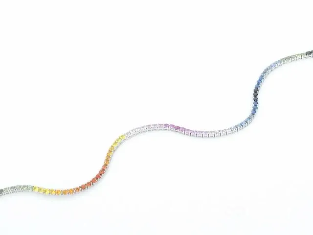 Gouden tennisarmband met 3.60 carat saffieren - afbeelding 7 van  9